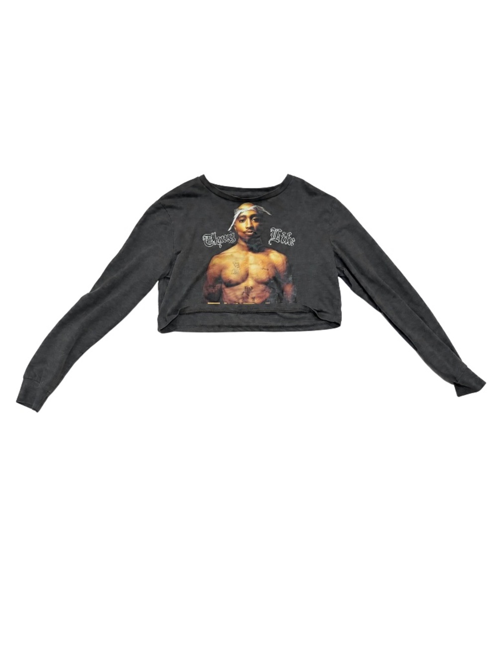 "Thug Life" Tupac/2Pac Long-Sleeved Crop